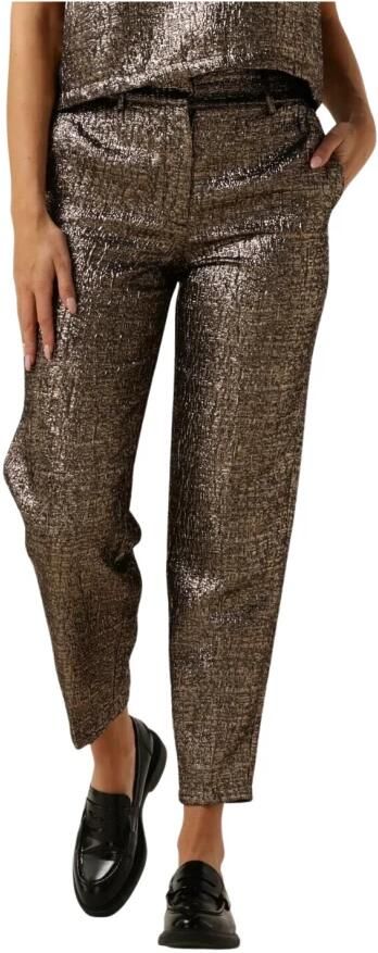 SELECTED FEMME Dames Broeken Slfviolet-ria Mw Cropped Pant Goud - Foto 3