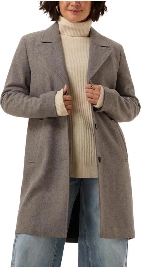 Selected Femme Grijze wollen jas voor vrouwen Gray Dames - Foto 3