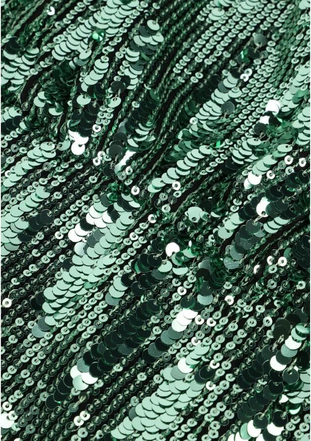 SELECTED WOMEN Dames Jurken Slfari-colyn Ls Short Sequins Groen - Foto 5