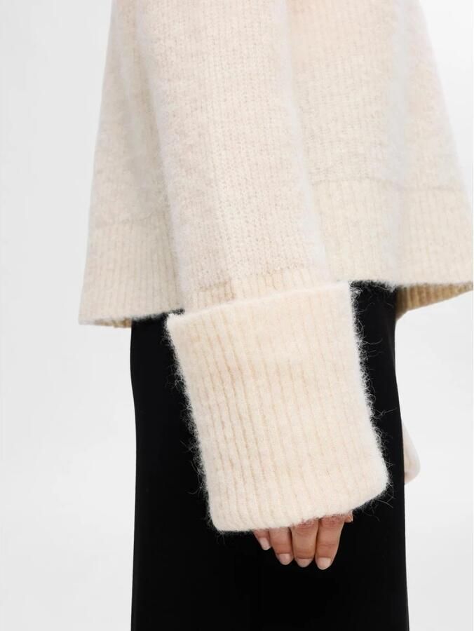 Selected Femme Regular fit coltrui van een mix van wol en alpaca model 'SIA' - Foto 5