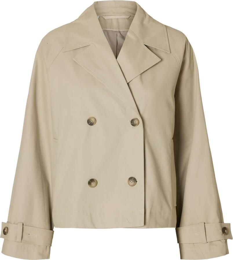 SELECTED WOMEN Dames Jassen Slfcilo Short Trenchcoat Beige - Foto 8