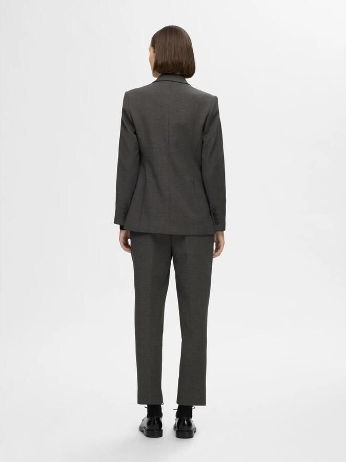 Selected Femme Klassieke Blazer in Donkergrijs Gemêleerd Gray Dames - Foto 4