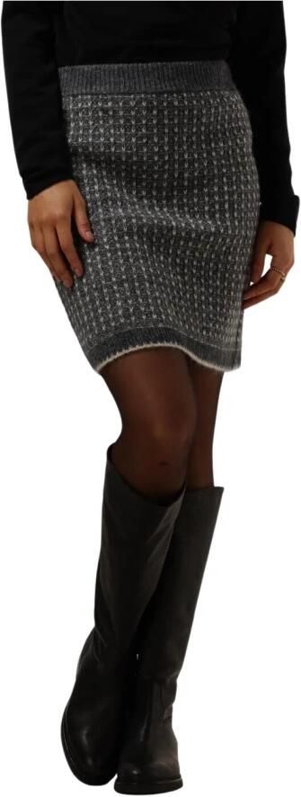 SELECTED FEMME Dames Rokken Slfsine Short Knit Skirt Donkergrijs - Foto 7