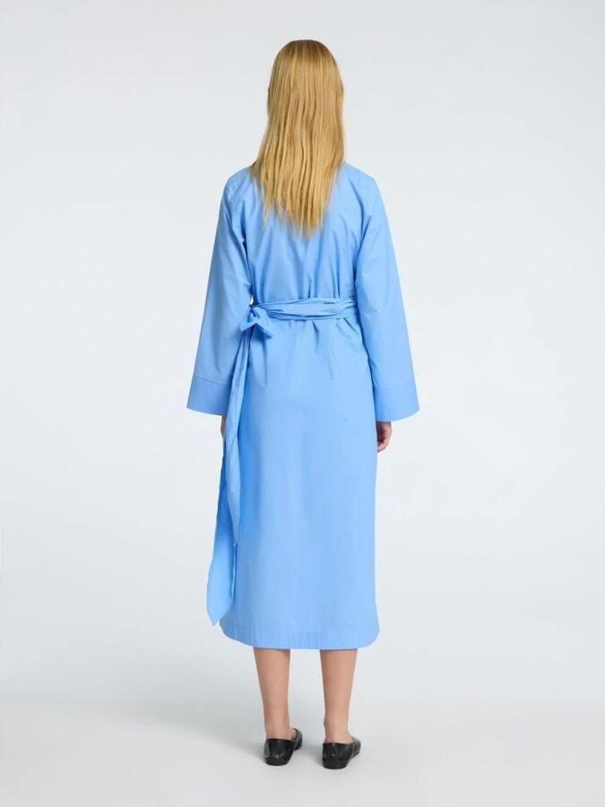 SELECTED FEMME Dames Jurken Slfaviana Ls Midi Wrap Dress Lichtblauw - Foto 6