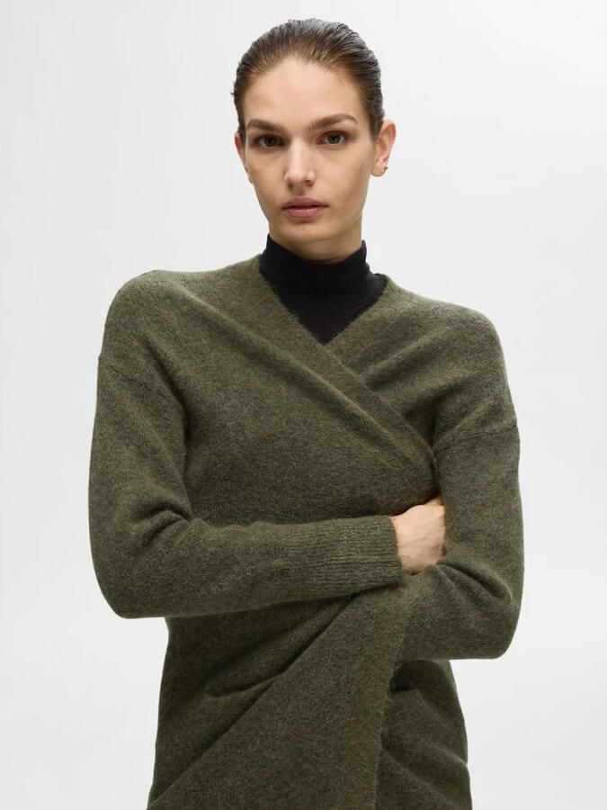 SELECTED FEMME Dames Truien & Vesten Lulu New Ls Knit Long Cardigan B Groen - Foto 7