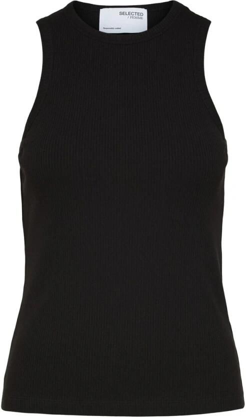 SELECTED WOMEN Dames Tops & T-shirts Slfanna O-neck Tank Top Zwart - Foto 9