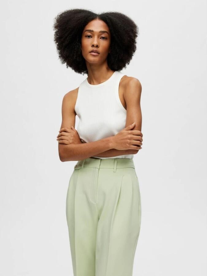 SELECTED FEMME Dames Tops & T-shirts Slfanna O-neck Tank Top Wit - Foto 7