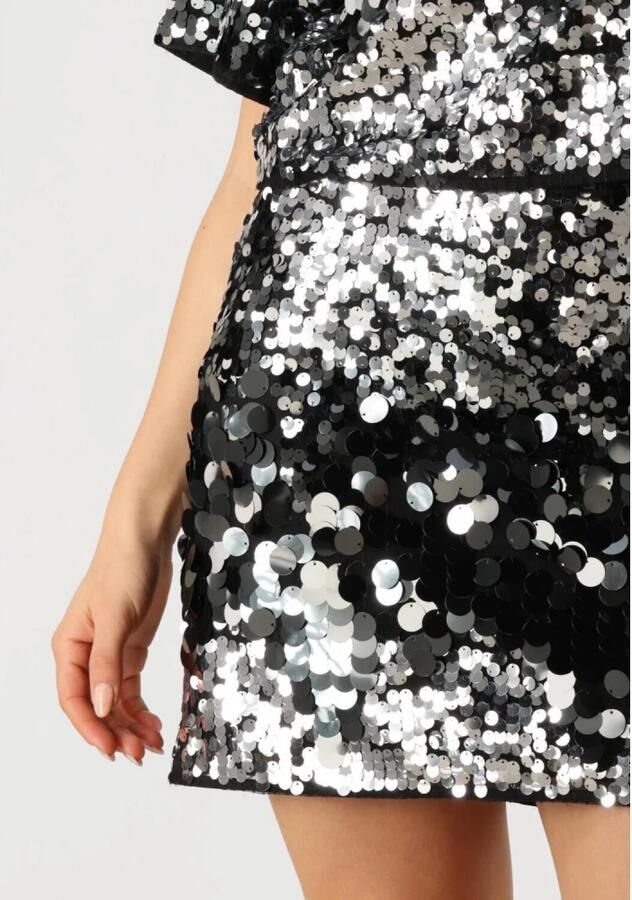 Selected Femme Sequin Mini Rok voor Glamoureuze Avonden Gray Dames - Foto 4