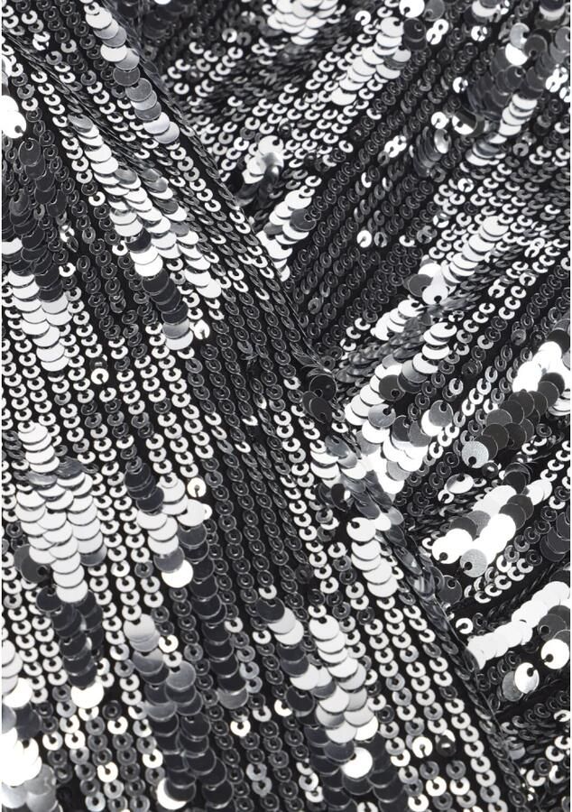 SELECTED WOMEN Dames Jurken Slfari-colyn Ls Short Sequins Zilver - Foto 5