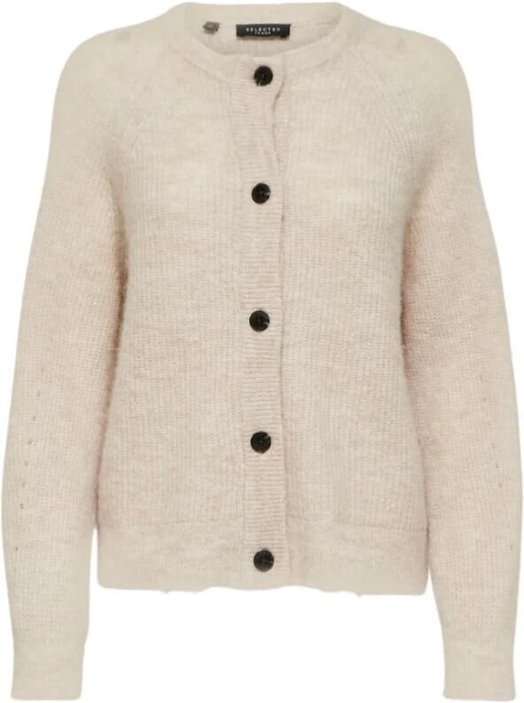 SELECTED WOMEN Dames Truien & Vesten Slflulu Ls Knit Short Cardigan Beige - Foto 9