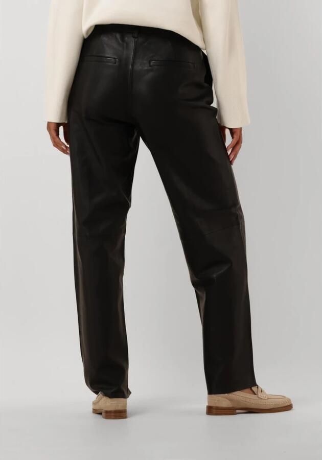 SELECTED FEMME Dames Broeken Slfannemai Mw Leather Pant Zwart - Foto 2