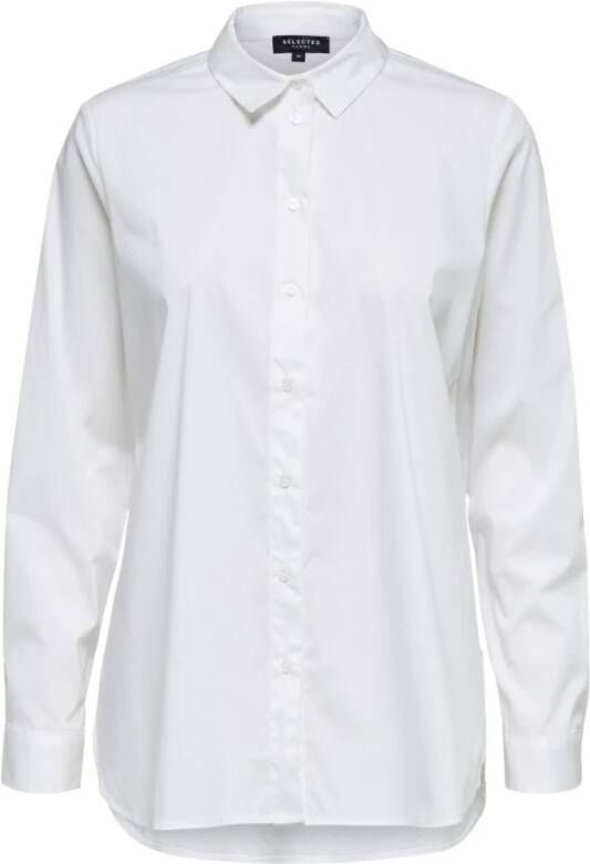 Selected Femme Geselecteerde Overhemden Wit White Dames