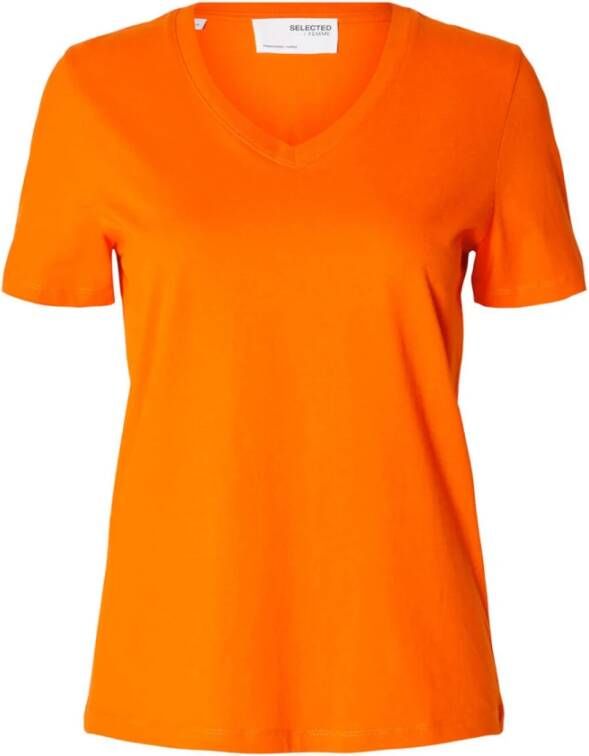Selected Femme T-shirt Oranje Dames
