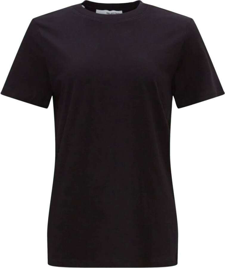 Selected Femme Geselecteerde T-shirts en Polos Zwart Black Dames