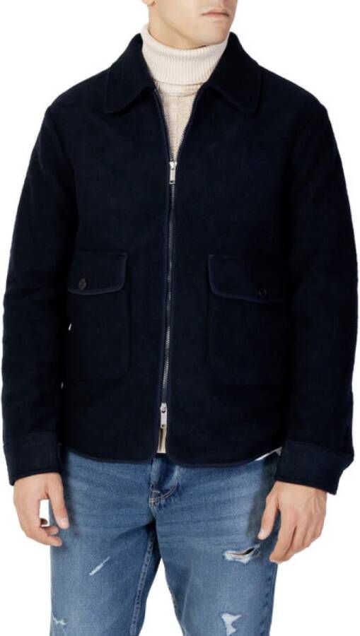 Selected Homme Slhhope Boiled Wool Jacket W 16086120 Blauw Heren