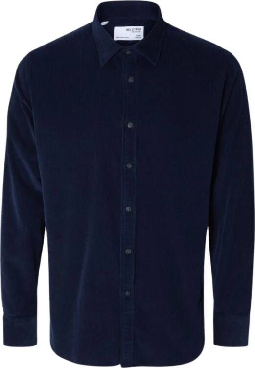 Selected Homme Casual Shirts Blauw Heren