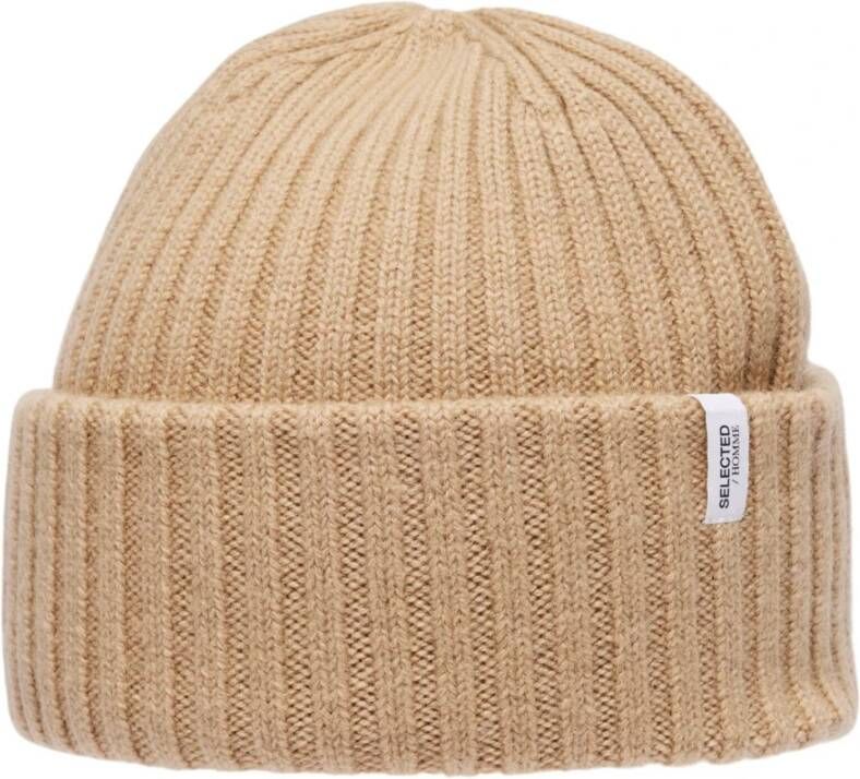Selected Homme Merinowollen muts Selected Yellow Heren