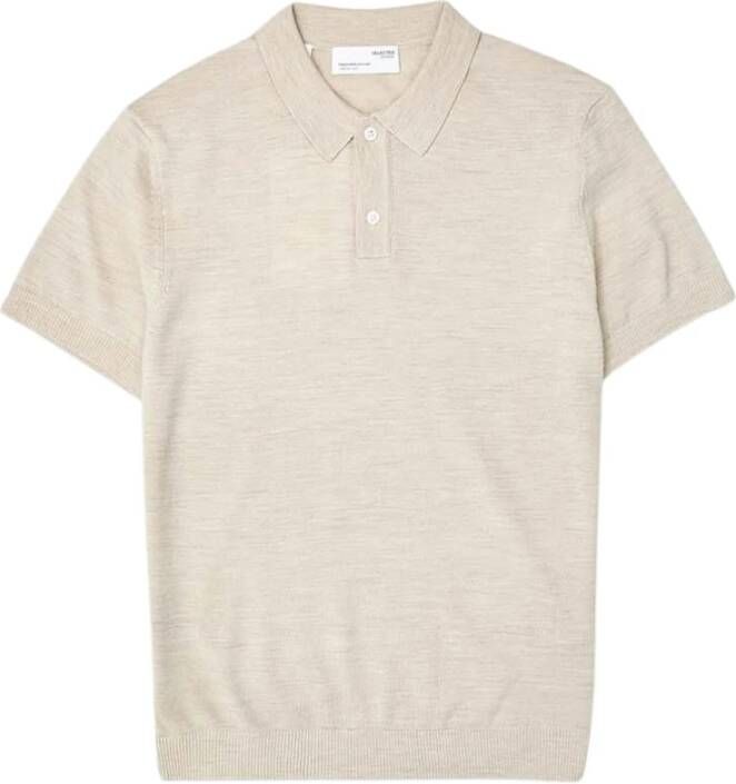 Selected Homme Polo Shirts Beige Heren