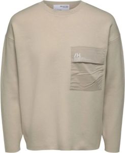 Selected Homme Pullover Selected Slhfell Beige Heren