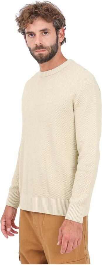 Selected Homme Beige Crew Neck Sweater Casual Herfst Winter Beige Heren