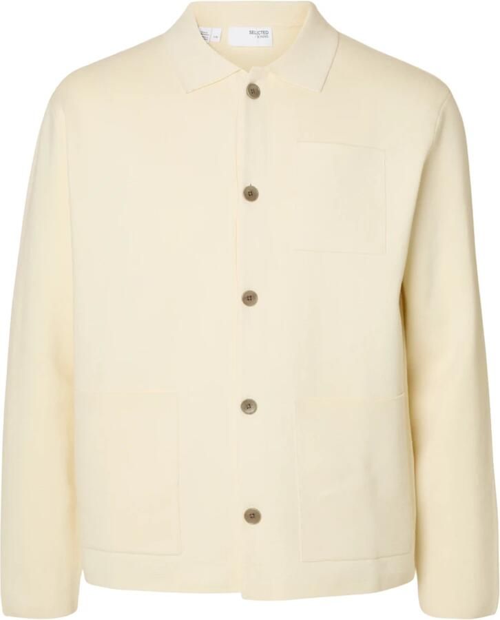 Selected Homme Elegante Cardigan voor Mannen Beige Heren - Foto 4