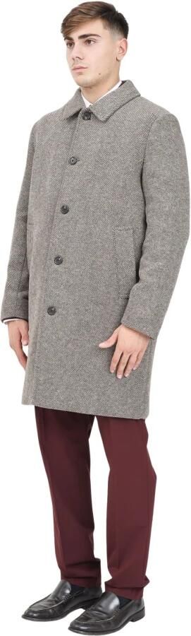 Selected Homme Lange wollen jas met platte kraag model 'ARCHIVE' - Foto 10