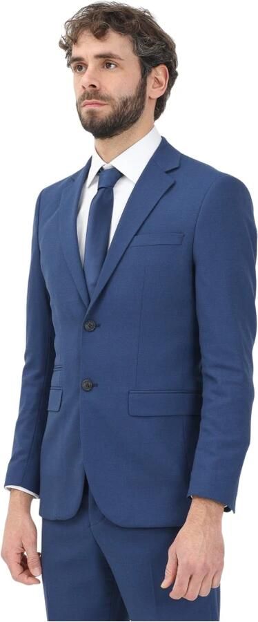 Selected Homme Blauw single-breasted jas voor mannen Blue Heren - Foto 3