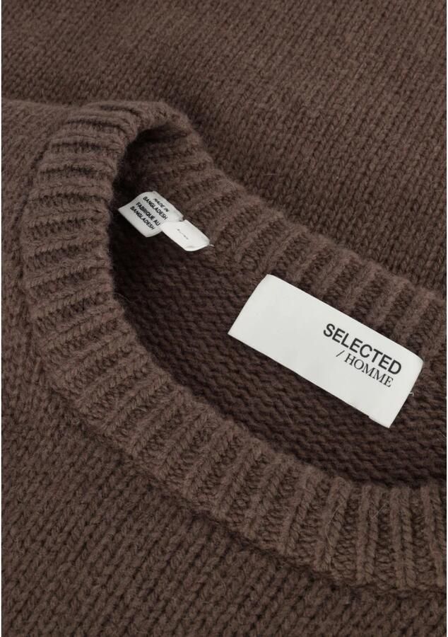 SELECTED HOMME Heren Truien & Vesten Slhcody Ls Knit Relaxed Crew Neck Bruin