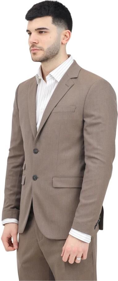 Selected Homme Bruine single-breasted jas klassieke stijl Brown Heren - Foto 3