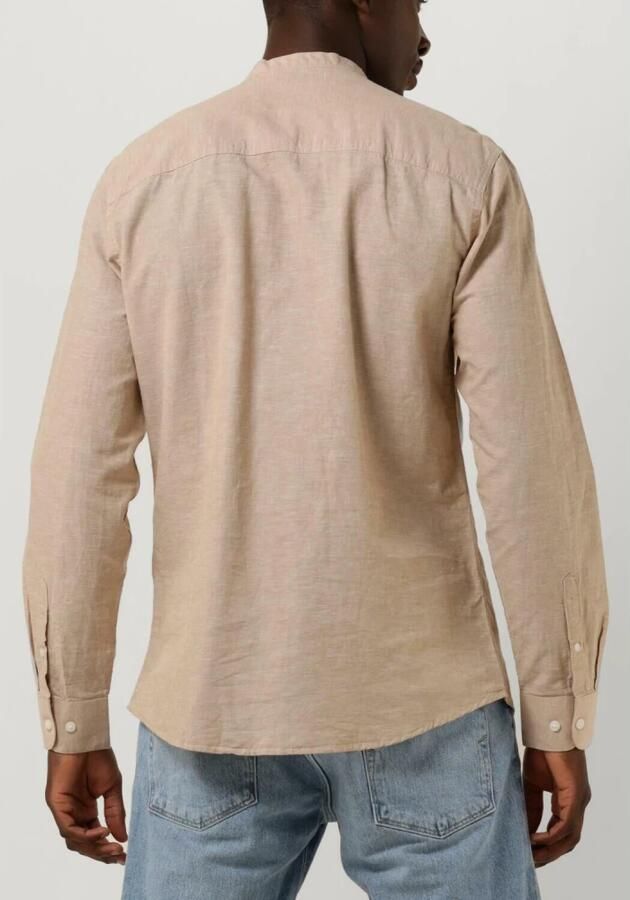 Selected Homme Heren Overhemden Slhslimnew-linen Shirt Ls Band W Beige Heren - Foto 5
