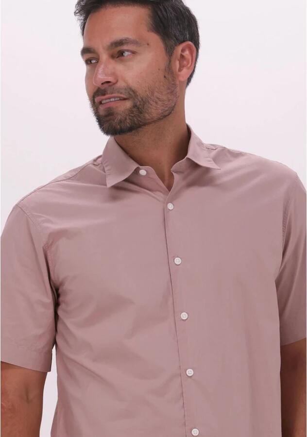 SELECTED MEN Heren Overhemden Slhrelaxbaron Shirt Ss Mix W Faawn Roze - Foto 4