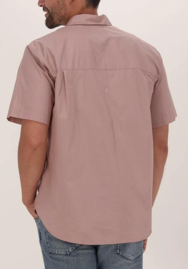 SELECTED MEN Heren Overhemden Slhrelaxbaron Shirt Ss Mix W Faawn Roze - Foto 5