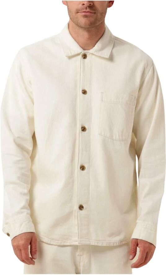 SELECTED HOMME Heren Overshirts Slhchris 5422 Ls Ecru Hemp Shirt Ecru - Foto 3