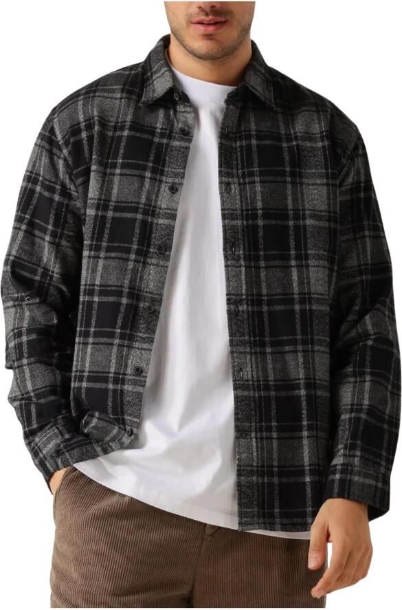 SELECTED HOMME Heren Overhemden Slhreg-owen Flannel Mix Shirt Zwart - Foto 7