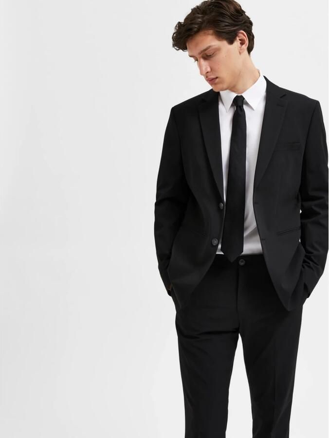 Selected Homme Slim fit 2-knoops colbert met klepzakken - Foto 6