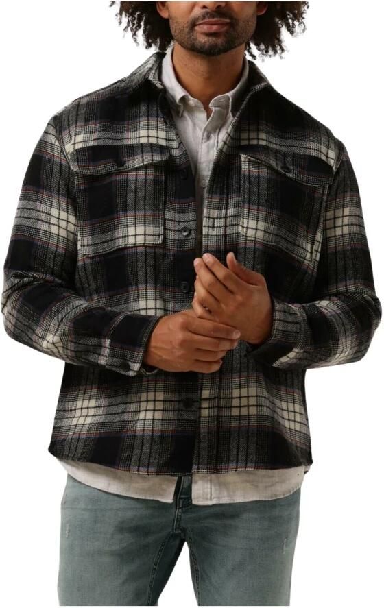 Selected Homme Geruite Overshirt Donkerblauw Casual Stijlvol Multicolor Heren