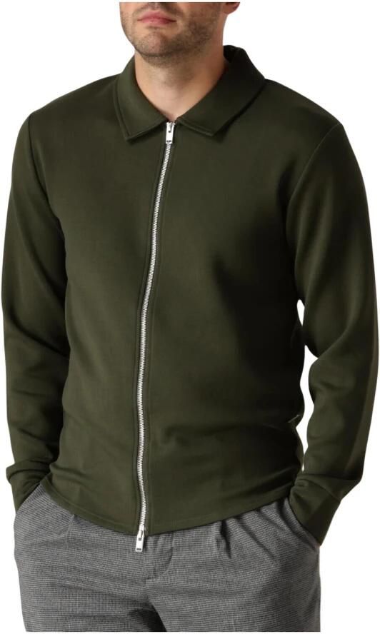 SELECTED HOMME Heren Truien & Vesten Slhemanuel Soft Full Zip Sweat Noos Groen - Foto 3