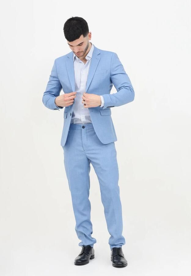 Selected Homme Heldere Blauwe Elegante Broek Blue Heren