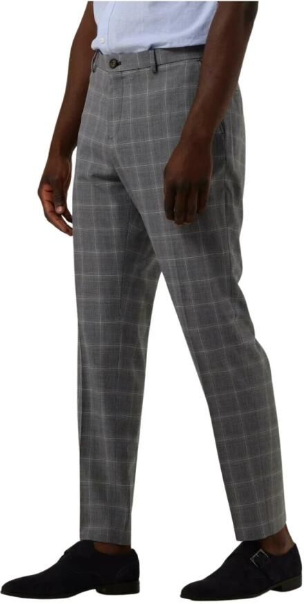 Selected Homme Heren Broeken Slhslim-liam Grey blue Check Trs Flex B Gray Heren - Foto 3