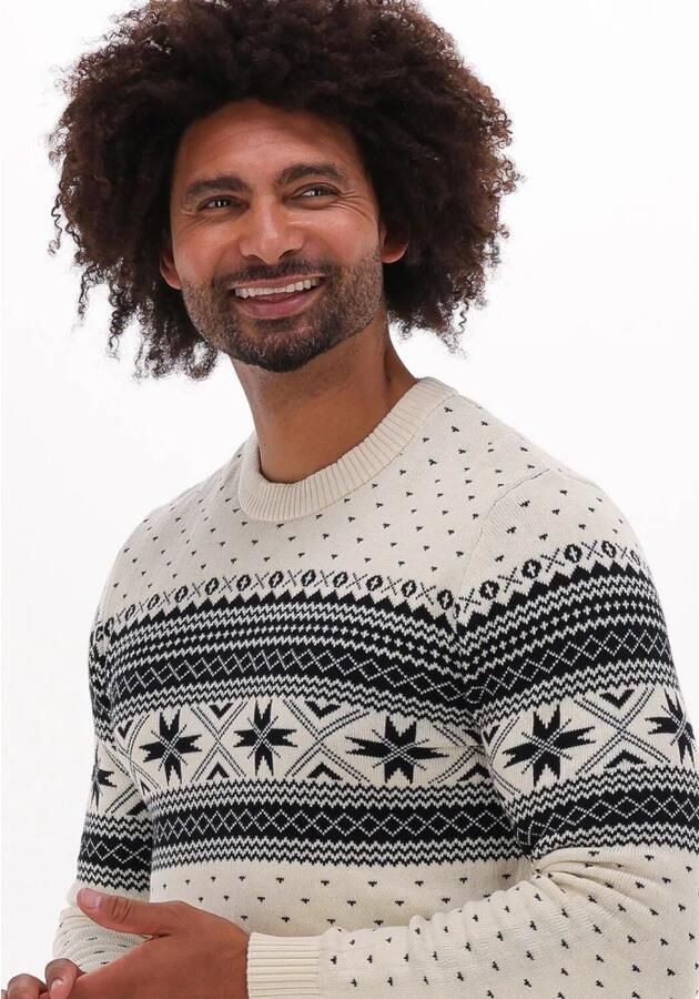 SELECTED HOMME Heren Truien & Vesten Claus Ls Knit Crew Neck Gebroken Wit