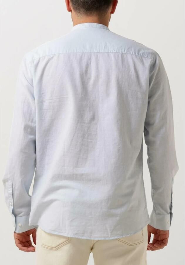 Selected Homme Heren Overhemden Slhregnew-linen Shirt Ls Band Blue Heren - Foto 5