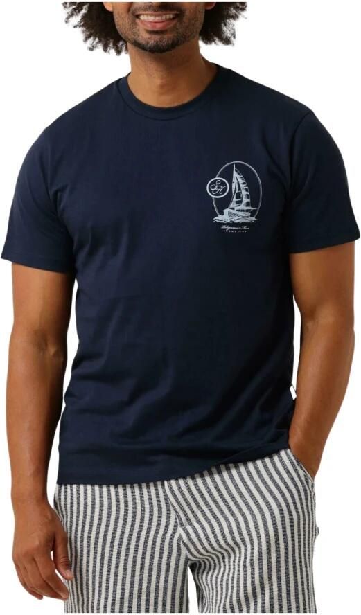 SELECTED HOMME Heren Polo's & T-shirts Slhconran Print Ss O-neck Tee Donkerblauw - Foto 3