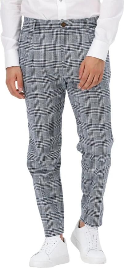 SELECTED HOMME Heren Broeken Slhslim-noah Multi Check Trs Donkerblauw - Foto 5