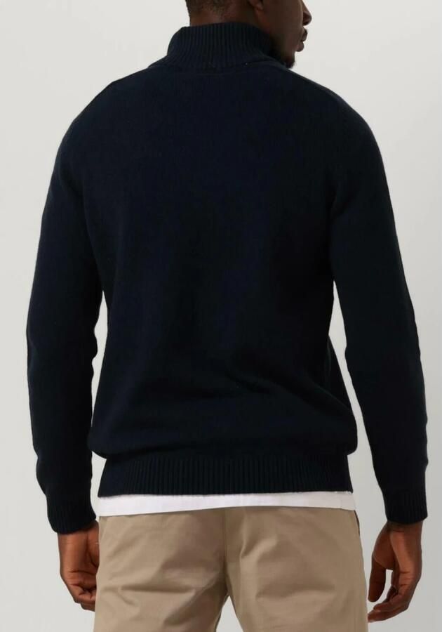 SELECTED HOMME Heren Truien & Vesten Slhreg Dan Wool-mix Zip High Neck Ow Donkerblauw - Foto 2