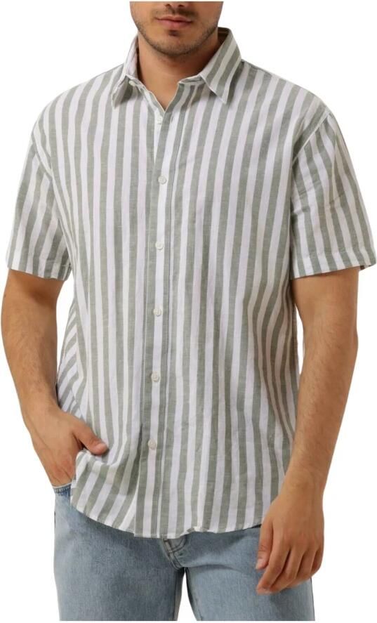 SELECTED HOMME Heren Overhemden Slhregnew-linen Shirt Ss Classic Beige - Foto 4