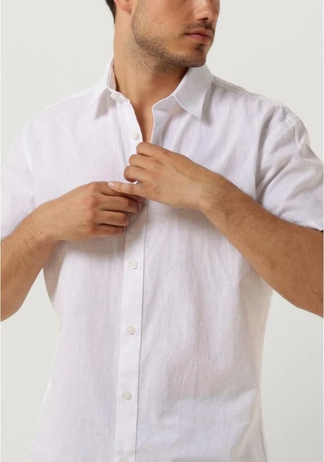 Selected Homme Witte Casual Overhemd Slhslimnew-linen Shirts Ss Classic W - Foto 5