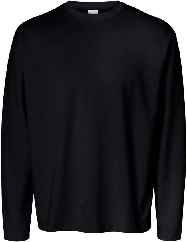 Selected Homme Loose fit shirt met lange mouwen van katoenmix model 'LOOSEOSCAR'