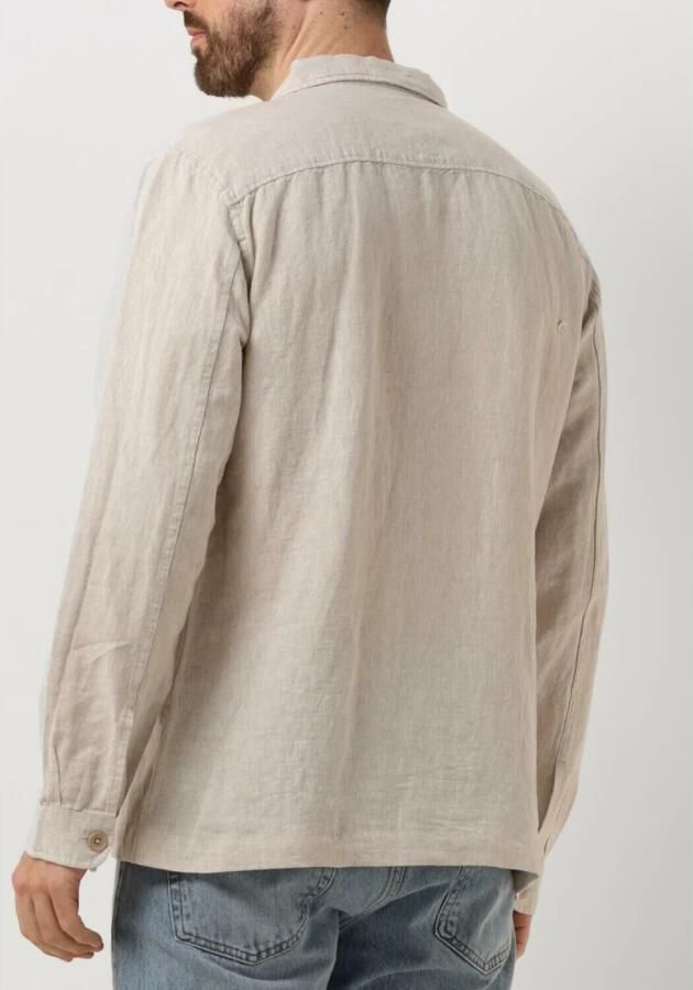 SELECTED HOMME Heren Overhemden Slhmads-linen Overshirt Ls Noos Beige - Foto 2