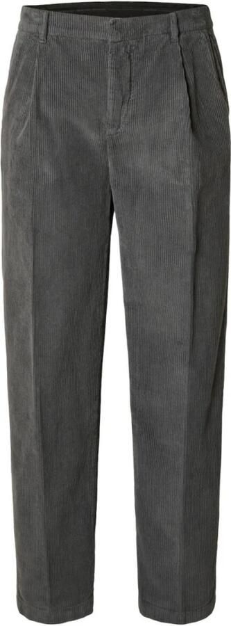 Selected Homme Losse Tristan Corduroy Broek Gray Heren