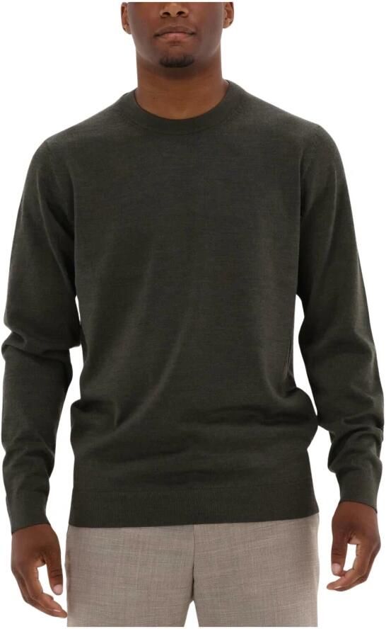 SELECTED HOMME Heren Truien & Vesten Slhtown Merino Coolmax Knit Crew Groen - Foto 4